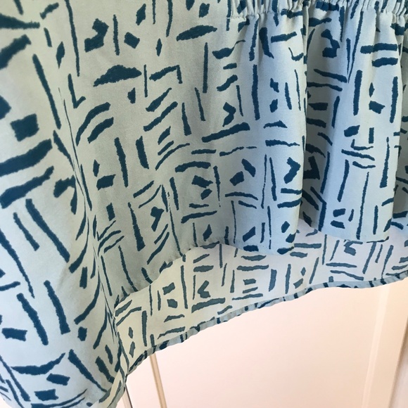 ALFANI Crew Neck Flare Long Sleeve Blouse Blue High Low Hem Women’s Plus Size 1X - Picture 7 of 16